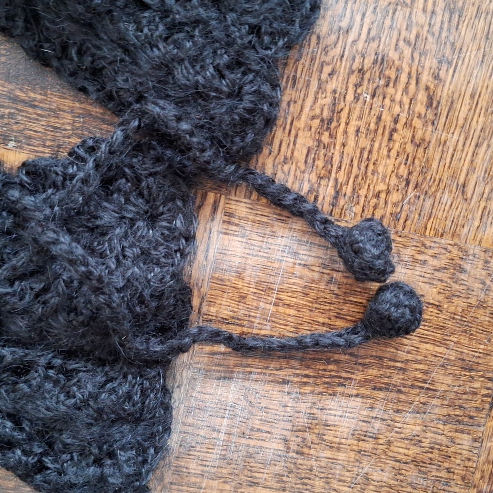 Black Crochet Knit Skirt Set, Vintage - Picture 3 of 7